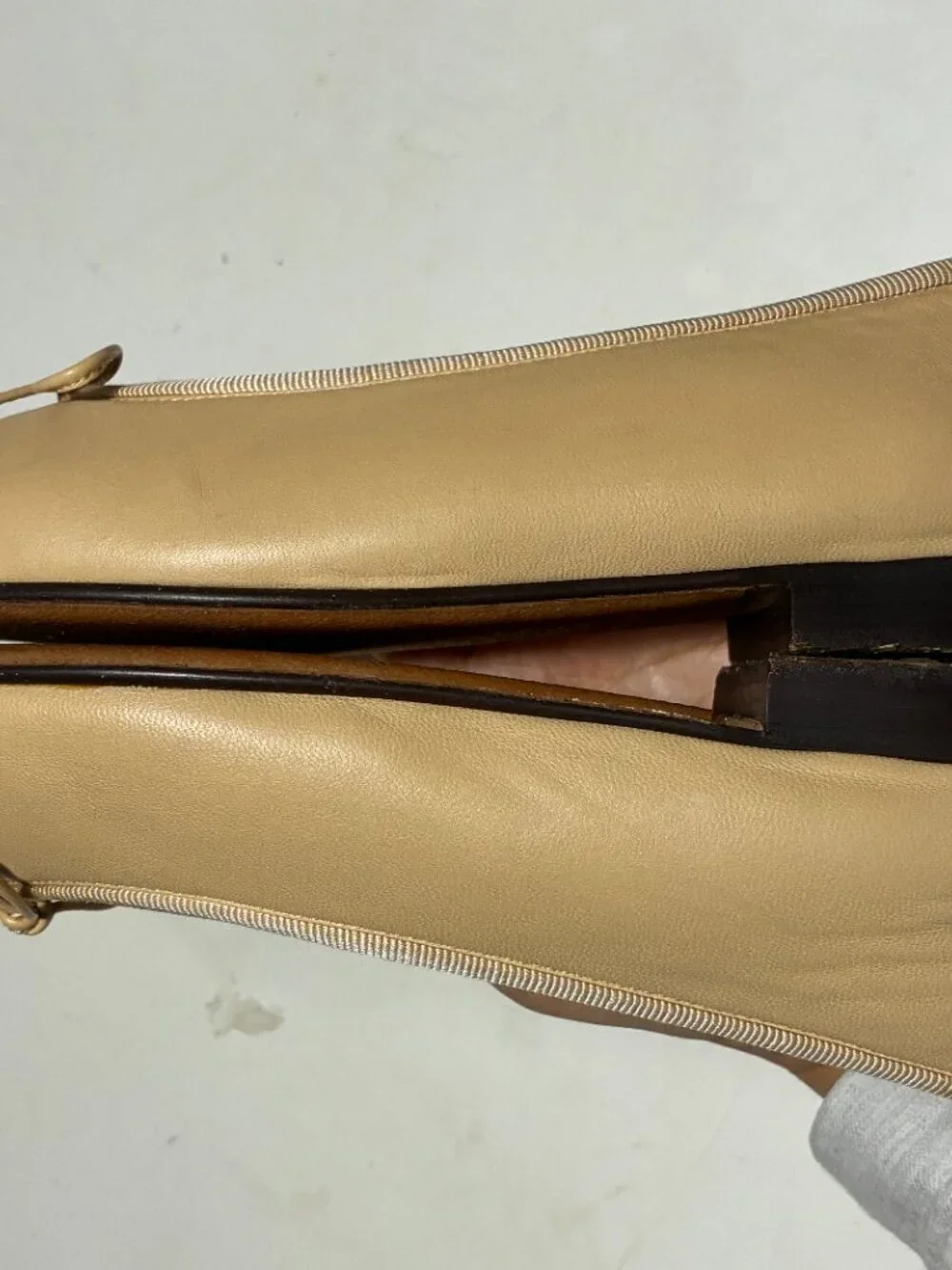 Chanel Classic Beige Black Ballet Flats 35.5